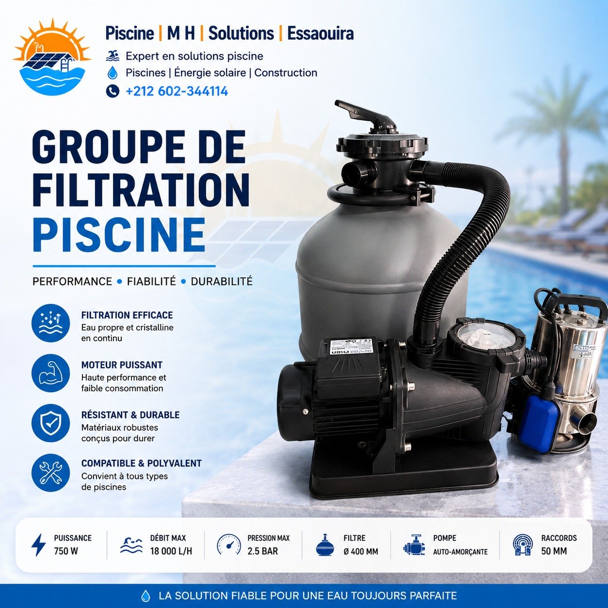 Groupe de Filtration Piscine Complet